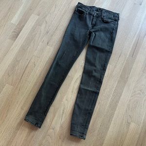 7 for all man kind gray skinny jeans